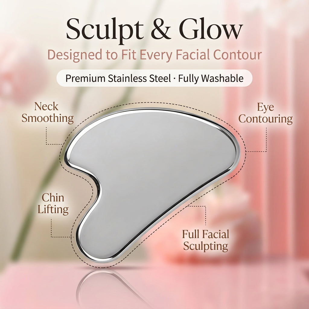 Stainless Steel Gua Sha Facial Massage Tool